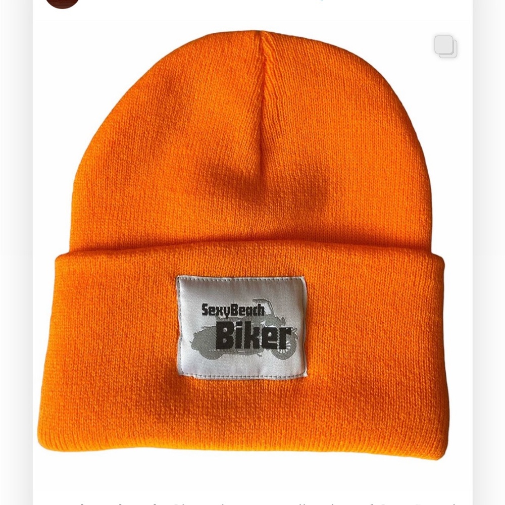 SexyBeach new Orange Knit Skullie warm knit motorcycle club